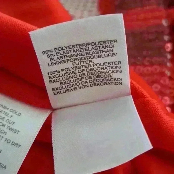 RACHEL Rachel Roy - Sleeveless Sequin Square Neck Dress - Pink Painted Abstract - Picture 9 of 9